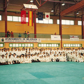 Семинар айкидо в Мадриде под руководством Ясунари Китаура (8 дан айкидо Айкикай) 1993 год